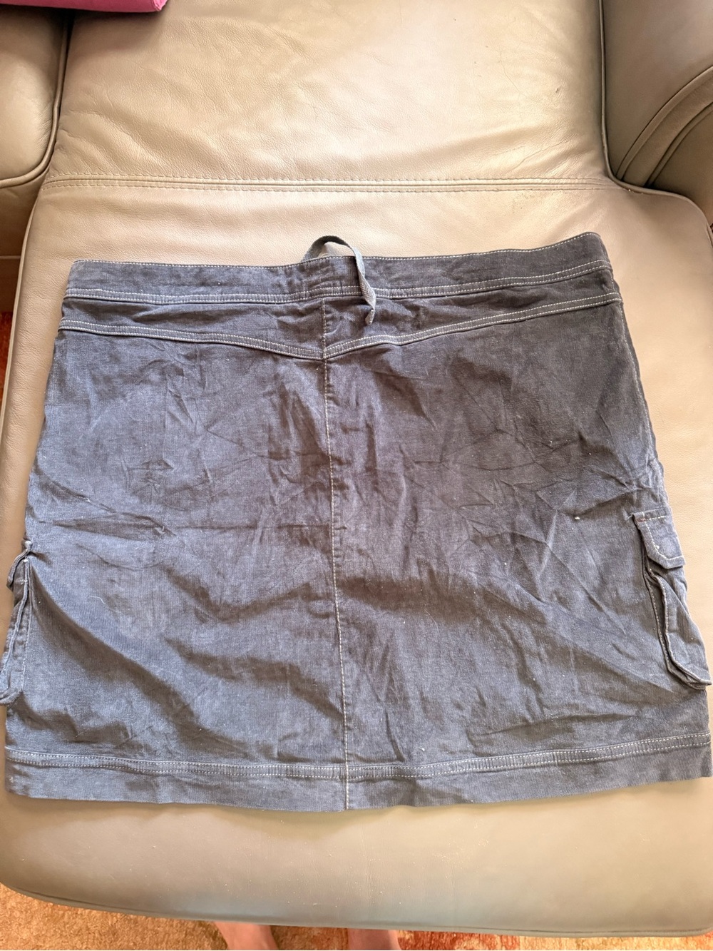 Casual Athleta Gray Mini Skirt with Drawstring Waist